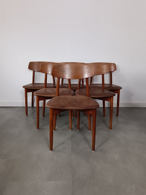 Image 1 of Chaises de salle à manger vintage danoises par Harry Østergaard