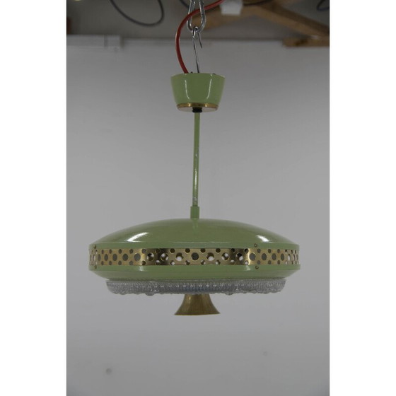Image 1 of Lampe suspendue vintage en métal par Ludib Bratislava, 1960