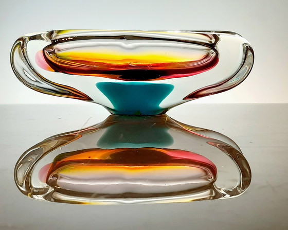 Image 1 of Coupe Vintage • Verre Soufflé • Josef Rozinek • Borske Sklo • 1960