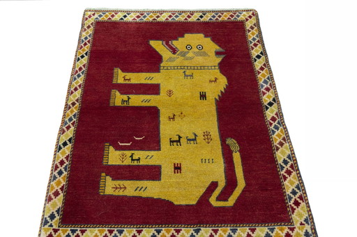 Tapis Gabbeh Nomade noué à la main - 151 X 103 cm