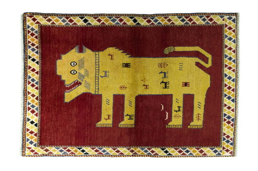 Tapis Gabbeh Nomade noué à la main - 151 X 103 cm