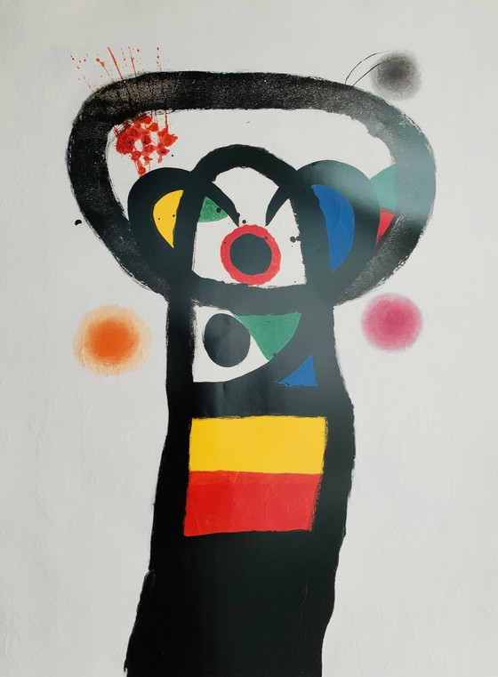 Image 1 of Joan Miró - "L'Atelier De Gravure" Lithographie offset en couleurs, 1982