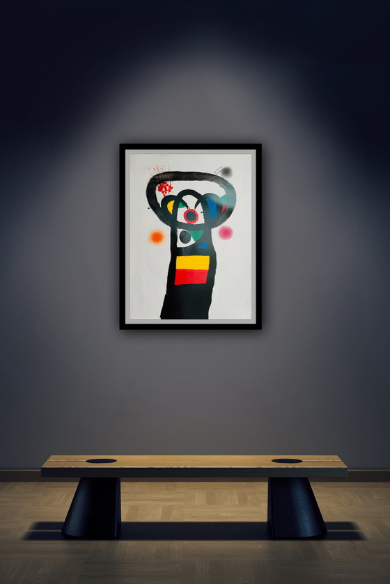 Image 1 of Joan Miró - "L'Atelier De Gravure" Lithographie offset en couleurs, 1982