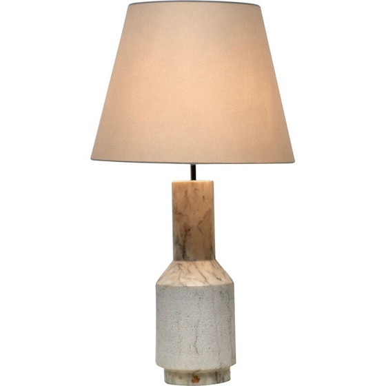 Image 1 of Lampe vintage en marbre blanc, France 1980