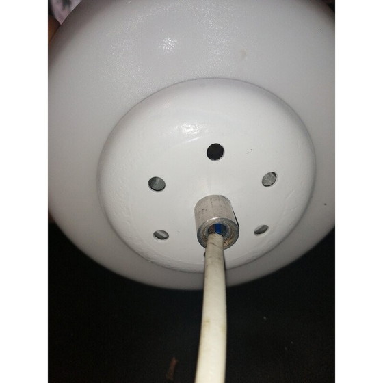 Image 1 of Paire de lampes suspendues en opaline ''demi sphère'', 1960