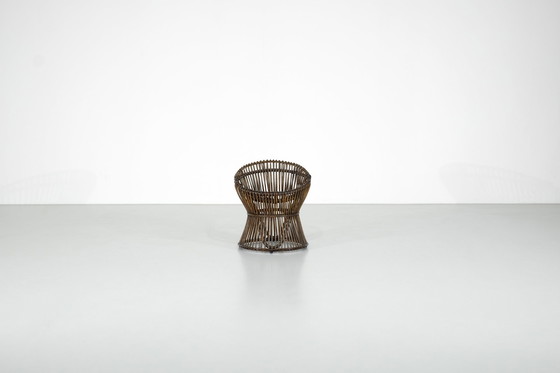 Image 1 of Tabouret en Rotin, Italie, années 1960s.