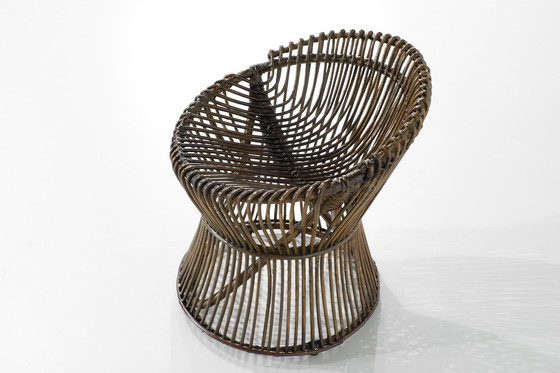 Image 1 of Tabouret en Rotin, Italie, années 1960s.