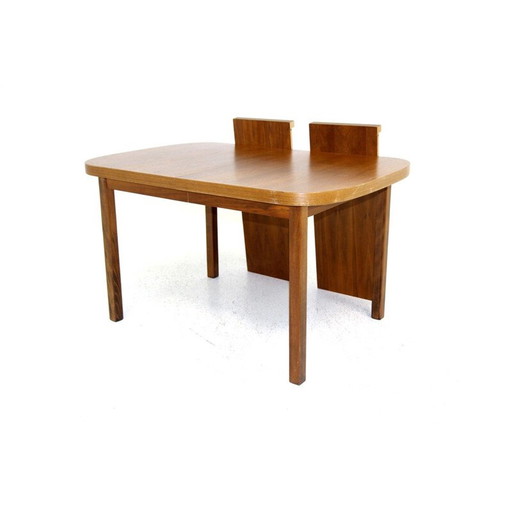 Table circulaire vintage en noyer, Suède 1960