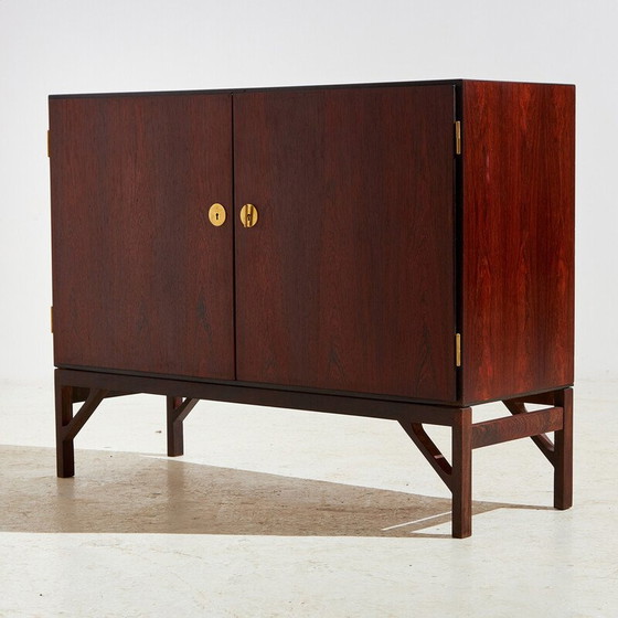 Image 1 of Armoire vintage modèle A 232 en palissandre et laiton par Børge Mogensen pour Fdb Møbler, 1960