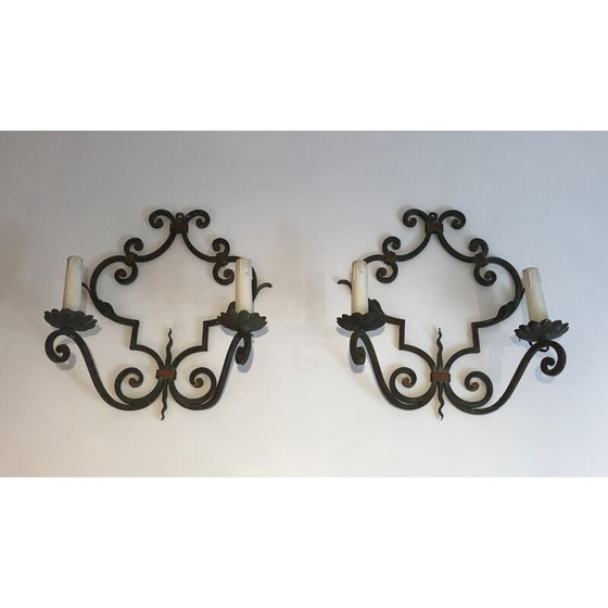 Image 1 of Paire d'appliques vintage 1950