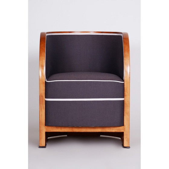 Image 1 of Fauteuil vintage en placage d'acajou et hêtre massif, France 1940