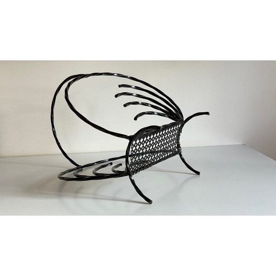 Image 1 of Porte-revues vintage en acier et rigitulle, 1960