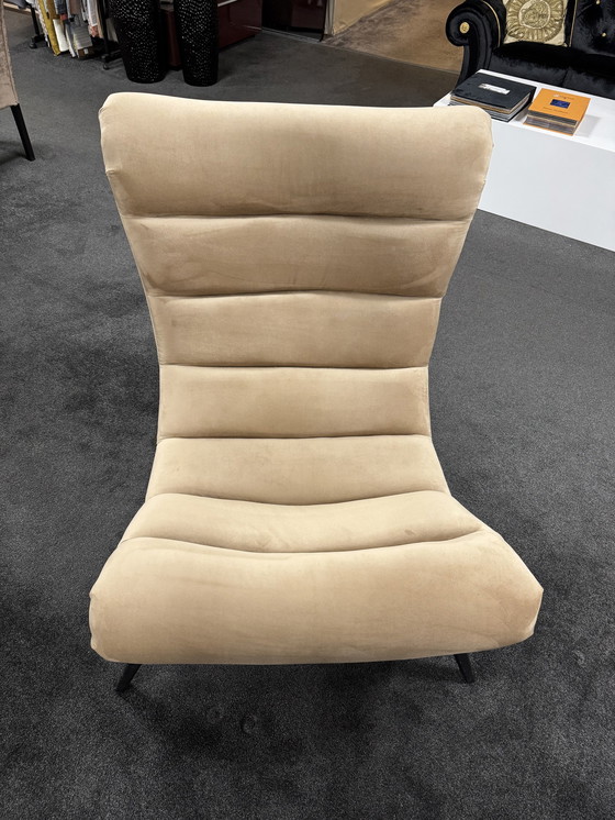 Image 1 of Fauteuil confort en tissu velours