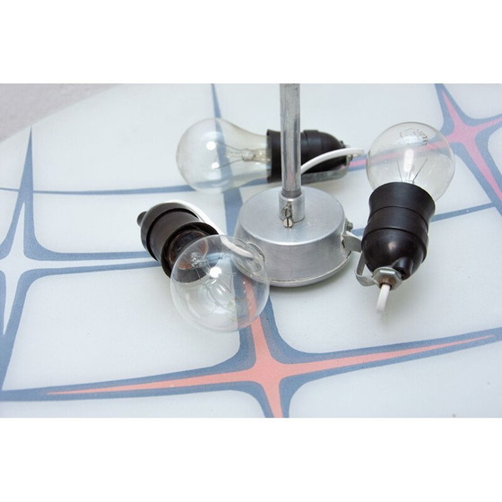 Image 1 of Lampe suspendue vintage en verre, Tchécoslovaquie 1960