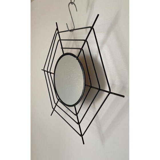 Image 1 of Miroir en toile d'araignée en fer, 1960