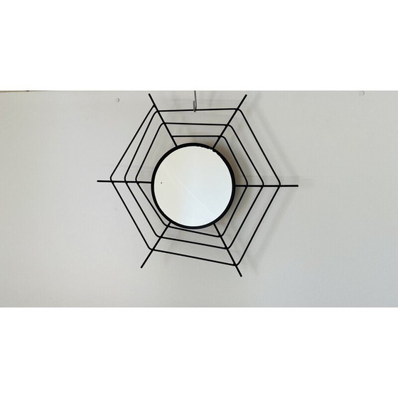 Image 1 of Miroir en toile d'araignée en fer, 1960