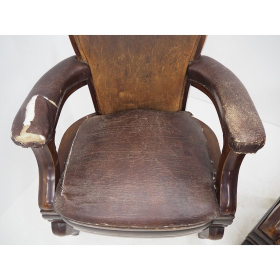 Image 1 of Paire de fauteuils Art déco vintage du ministère de l'Intérieur de Tchécoslovaquie, années 1930