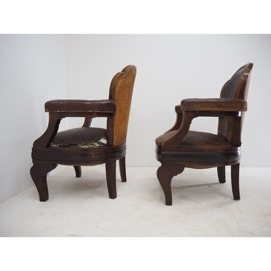 Image 1 of Paire de fauteuils Art déco vintage du ministère de l'Intérieur de Tchécoslovaquie, années 1930