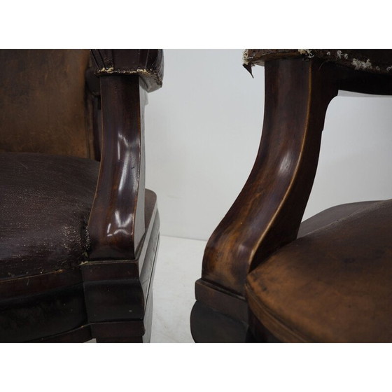 Image 1 of Paire de fauteuils Art déco vintage du ministère de l'Intérieur de Tchécoslovaquie, années 1930