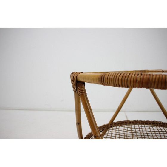 Image 1 of Table vintage en bois et verre par Jan Kalous pour Uluv, Tchécoslovaquie 1960