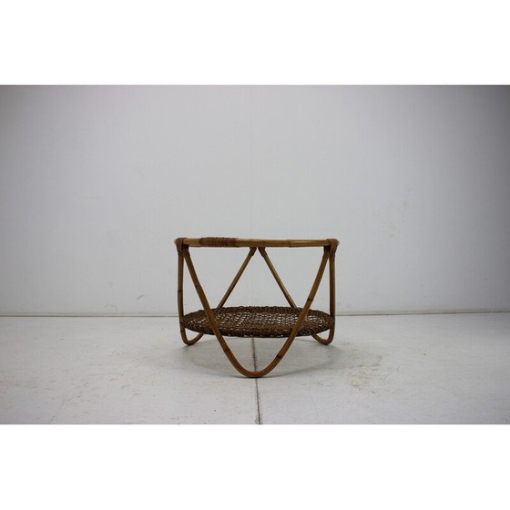 Image 1 of Table vintage en bois et verre par Jan Kalous pour Uluv, Tchécoslovaquie 1960