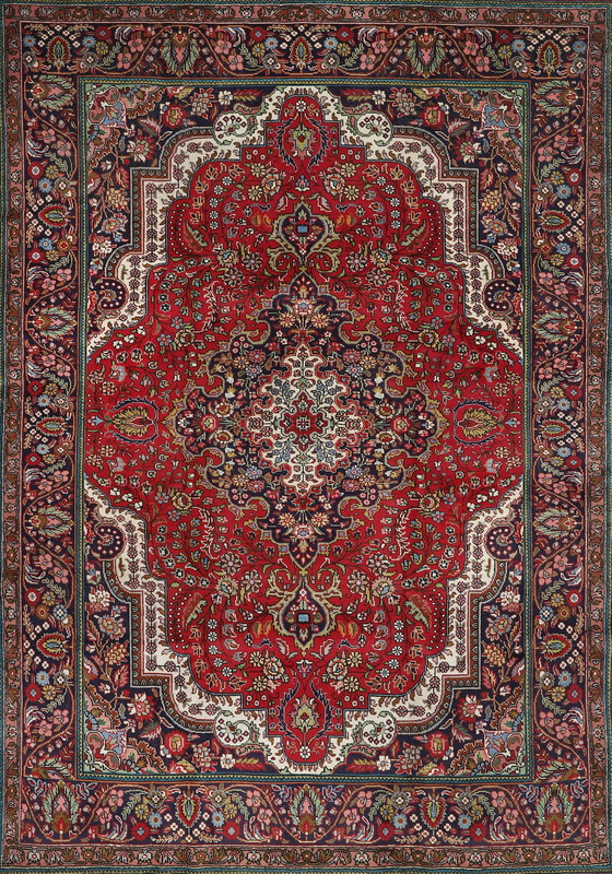 Image 1 of Tapis persan original noué à la main Tabriz 30 Raj Fein 357 X 244 Cm Top Condition