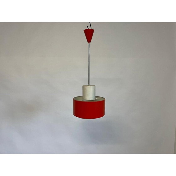 Image 1 of Lampe suspendue vintage en acier et aluminium par Josef Mara pour Napako, Tchécoslovaquie 1960