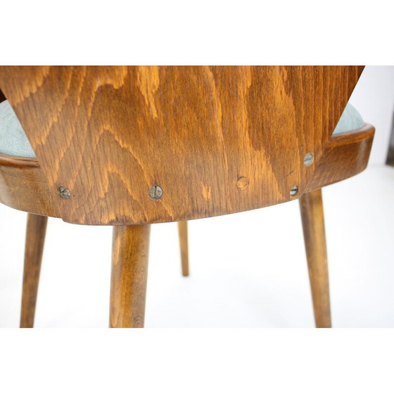 Image 1 of Chaise de salle à manger vintage en bois de hêtre, Tchécoslovaquie années 1960