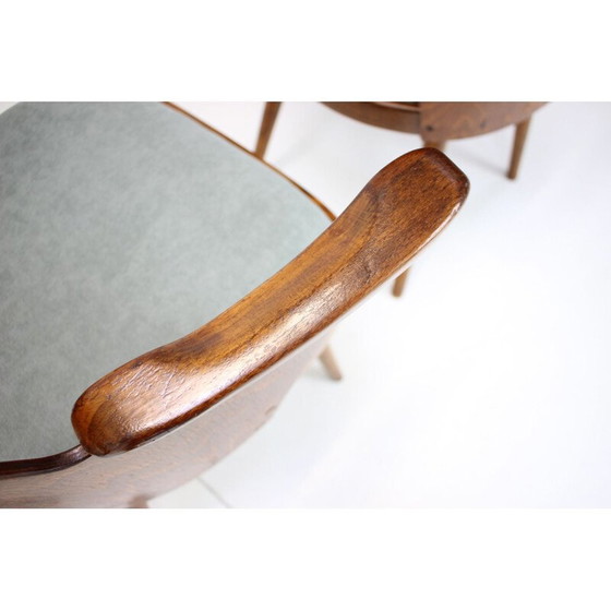 Image 1 of Chaise de salle à manger vintage en bois de hêtre, Tchécoslovaquie années 1960