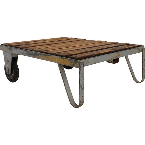 Image 1 of Chariot industriel vintage, Tchécoslovaquie 1950