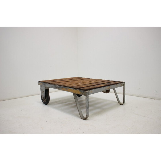 Image 1 of Chariot industriel vintage, Tchécoslovaquie 1950