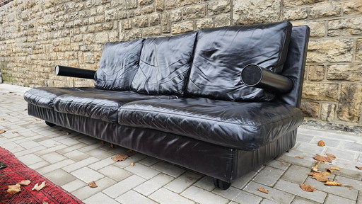 B B Italia Canapé 60S 70S 80S Canapé en cuir Banc Studio Vintage Loft