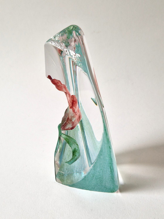 Image 1 of Mats Jonasson - Sculpture en verre Rose - Grand format