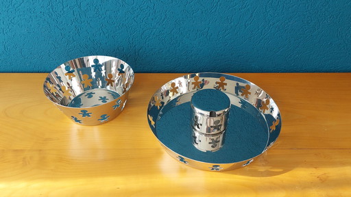 Alessi Girotondo Bowl, Fruit Bowl & Parmesan Cheese Tin