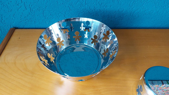 Image 1 of Alessi Girotondo Bowl, Fruit Bowl & Parmesan Cheese Tin