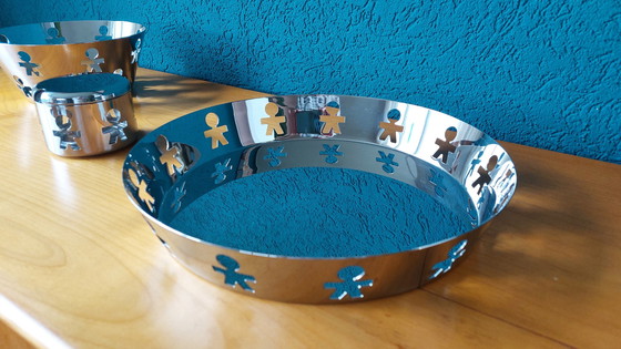 Image 1 of Alessi Girotondo Bowl, Fruit Bowl & Parmesan Cheese Tin