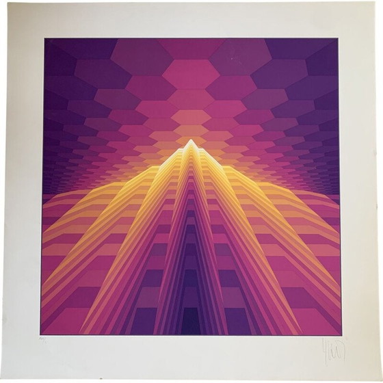 Image 1 of Lithographie vintage d'Yvaral, 1978