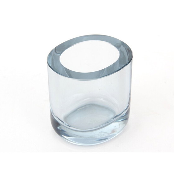 Image 1 of Vase scandinave vintage en verre bleu par Per Lutken pour Homelgaard, 1960