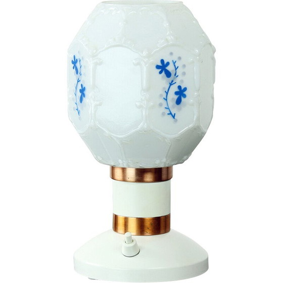 Image 1 of Lampe de table vintage en métal blanc pour Drukov, Tchécoslovaquie 1960