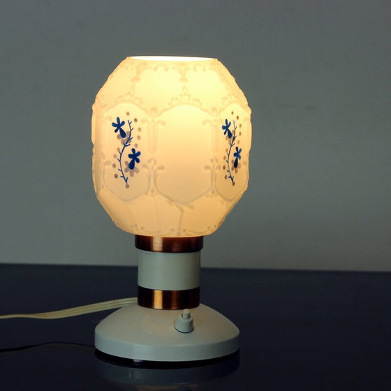 Image 1 of Lampe de table vintage en métal blanc pour Drukov, Tchécoslovaquie 1960