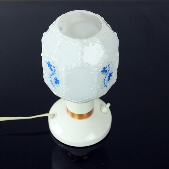 Image 1 of Lampe de table vintage en métal blanc pour Drukov, Tchécoslovaquie 1960