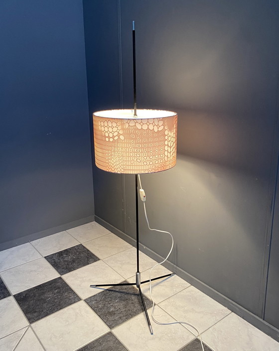 Image 1 of Veb Floor Lamp 1960S Black Tripod Base