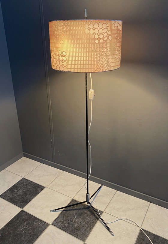 Image 1 of Veb Floor Lamp 1960S Black Tripod Base