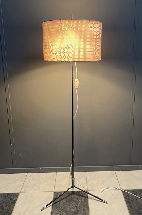 Image 1 of Veb Floor Lamp 1960S Black Tripod Base