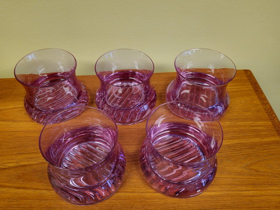 Image 1 of 5X verres à whisky en néodyme Murano Alexanderite Verres à eau