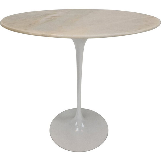 Image 1 of Table d'appoint ovale en marbre vintage par Eero Saarinen pour Knoll
