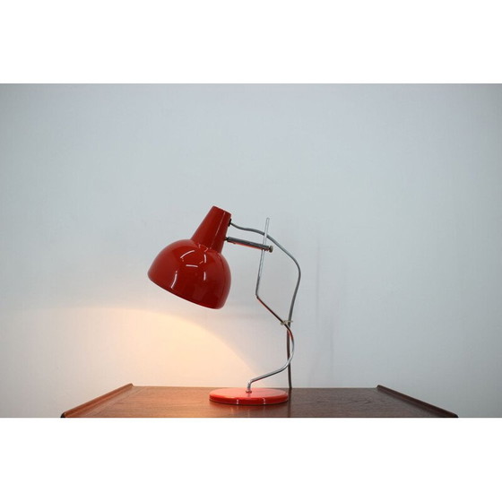 Image 1 of Lampe de table rouge vintage par Josef Hurka pour Lidokov, Tchécoslovaquie 1970