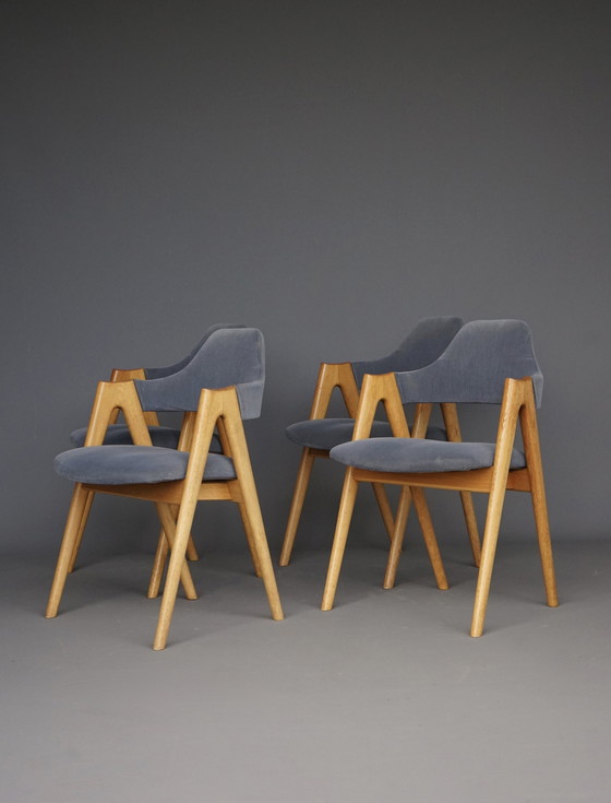 Image 1 of Chaises Compass par Kai Kristiansen pour Sva Møbler, 1960S, ensemble de 4