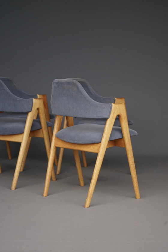 Image 1 of Chaises Compass par Kai Kristiansen pour Sva Møbler, 1960S, ensemble de 4