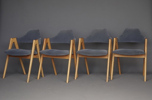 Chaises Compass par Kai Kristiansen pour Sva Møbler, 1960S, ensemble de 4